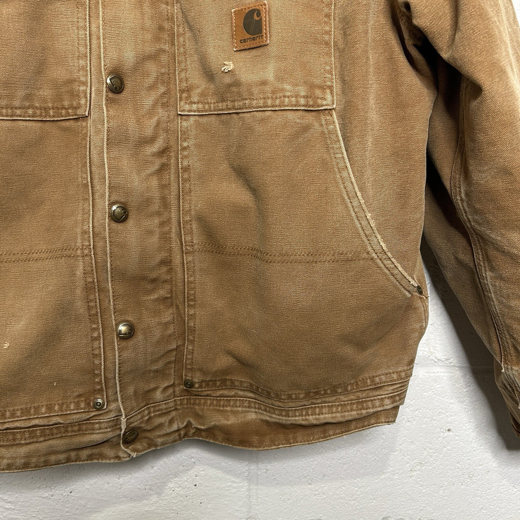 Carhartt Berwick Fleece-Lined Canvas Jacket “Brown” 101230-211 Men’s Large