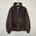 Vintage Faded Carhartt Hooded Active Jacket “Dark Brown” J130 DKB Men’s Large