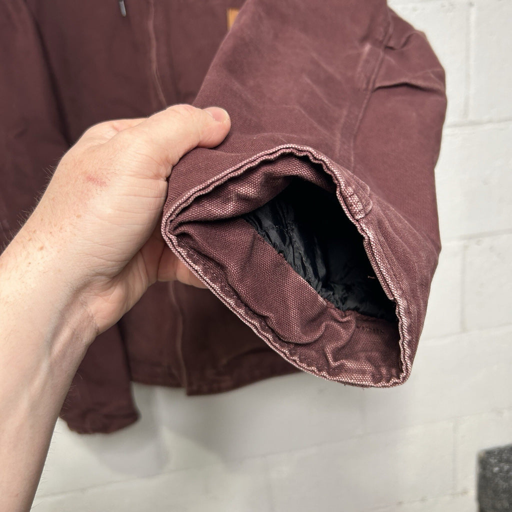 Carhartt Sherpa-Lined Hooded Detroit Jacket “Port Heather” J141 PRT Men’s XL