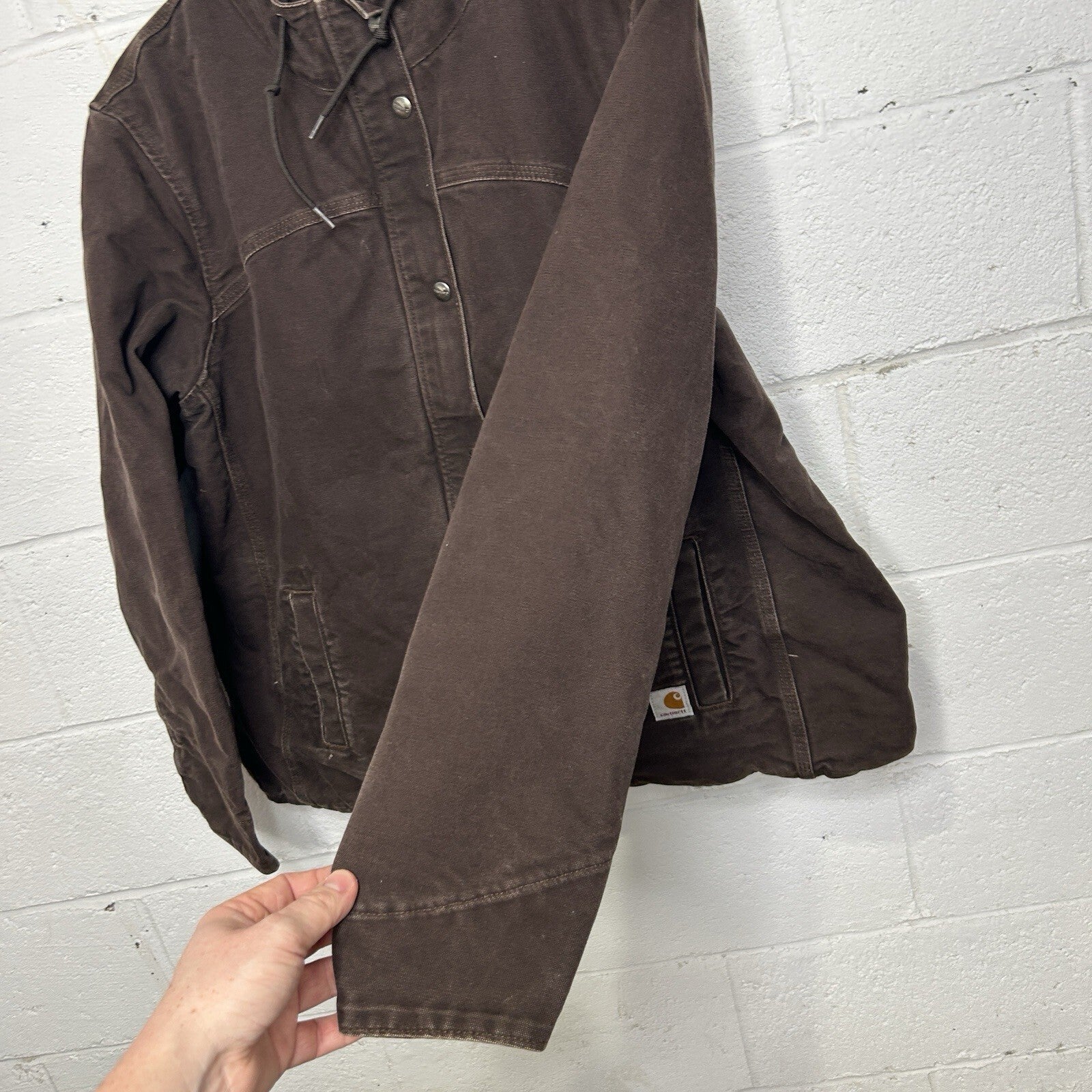 Y2K Carhartt Sandstone Sherpa Berkley Jacket “Dark Brown” 100657-201 Women’s XL