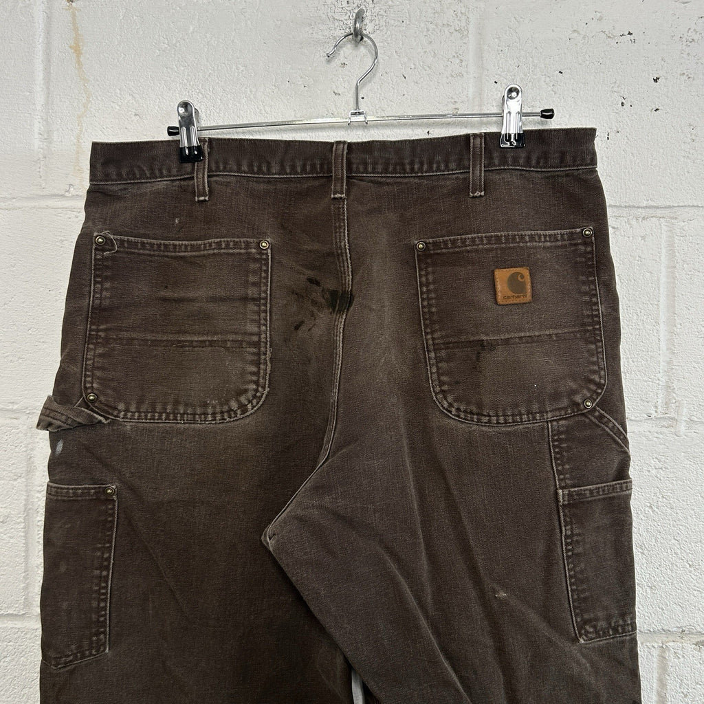 Thrashed Carhartt DoubleKnee Pants “Dark Brown” B136 DKB
