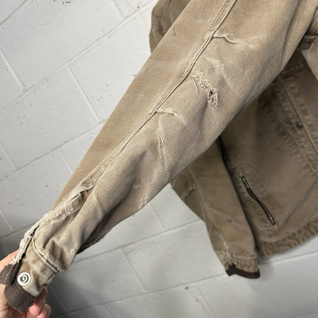 Y2K Carhartt Sandstone Multi-Pocket Jacket “Frontier Brown” J285 FRB Men’s Large