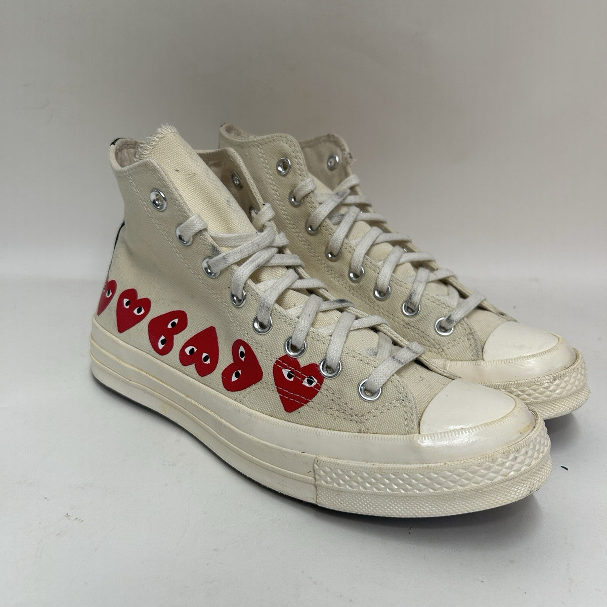 Converse Chuck Taylor X Comme des Garcons PLAY “Multi-Heart Off-White” Men’s 8