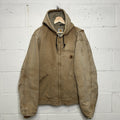 Y2K Carhartt Sherpa-Lined Hooded Detroit Jacket “Brown” J141 BRN Men’s X-Large