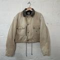 Vintage Carhartt Wool-Lined Cropped Duster Coat “Sand” Men’s Small