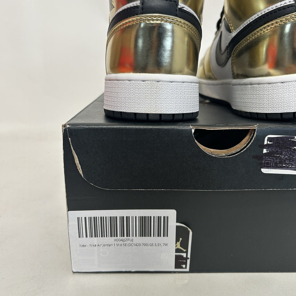 Nike Air Jordan 1 Mid SE GS “Metallic Gold” DC1420-700 5.5Y/Women’s 7 New