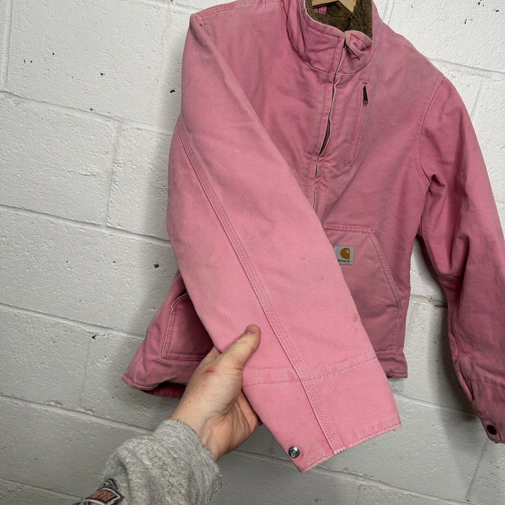 Vintage Carhartt Sherpa-Lined Canyon Jacket “Pink Rose” WJ022 PKR Women’s Small