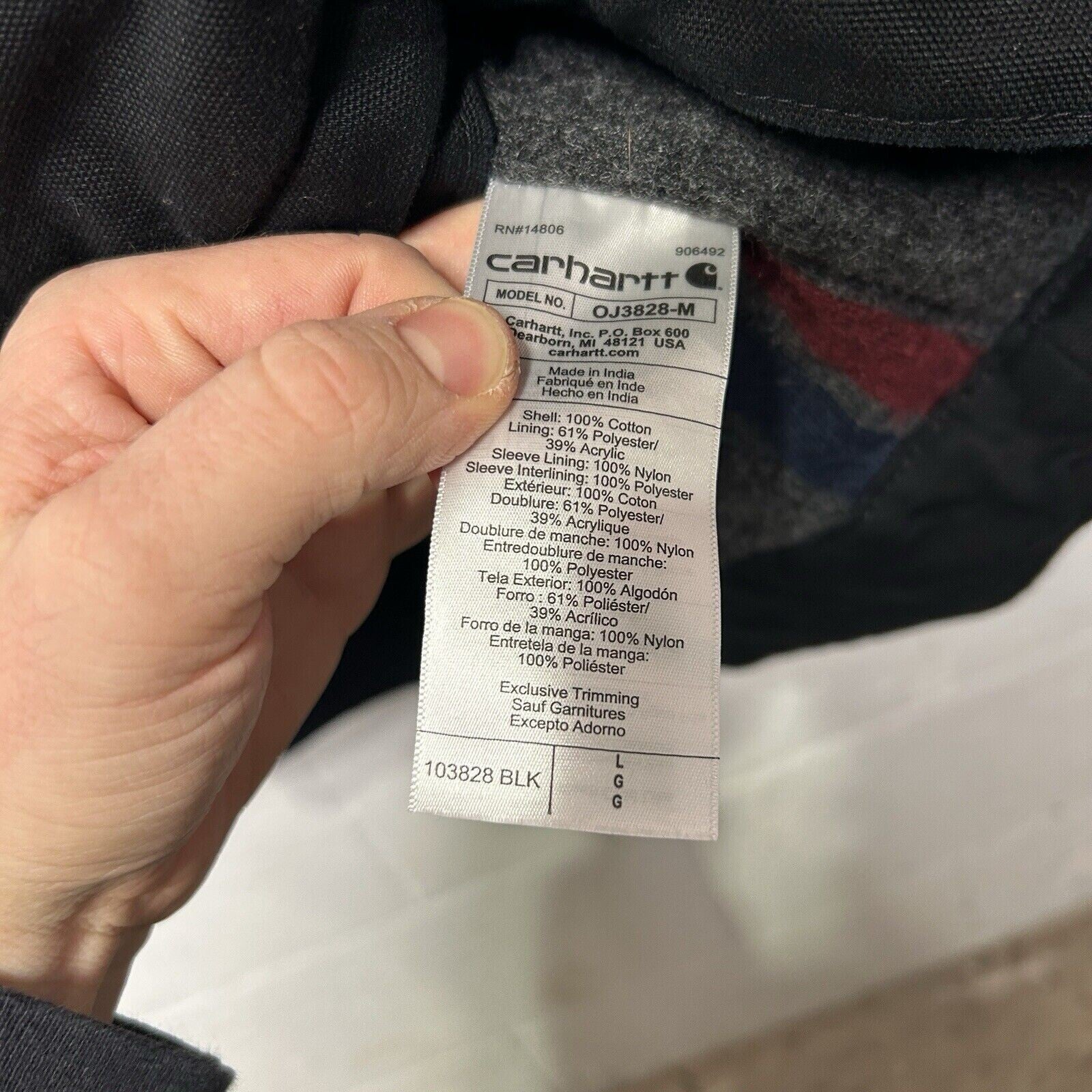 Carhartt Detroit Blanket-Lined Jacket “Black”