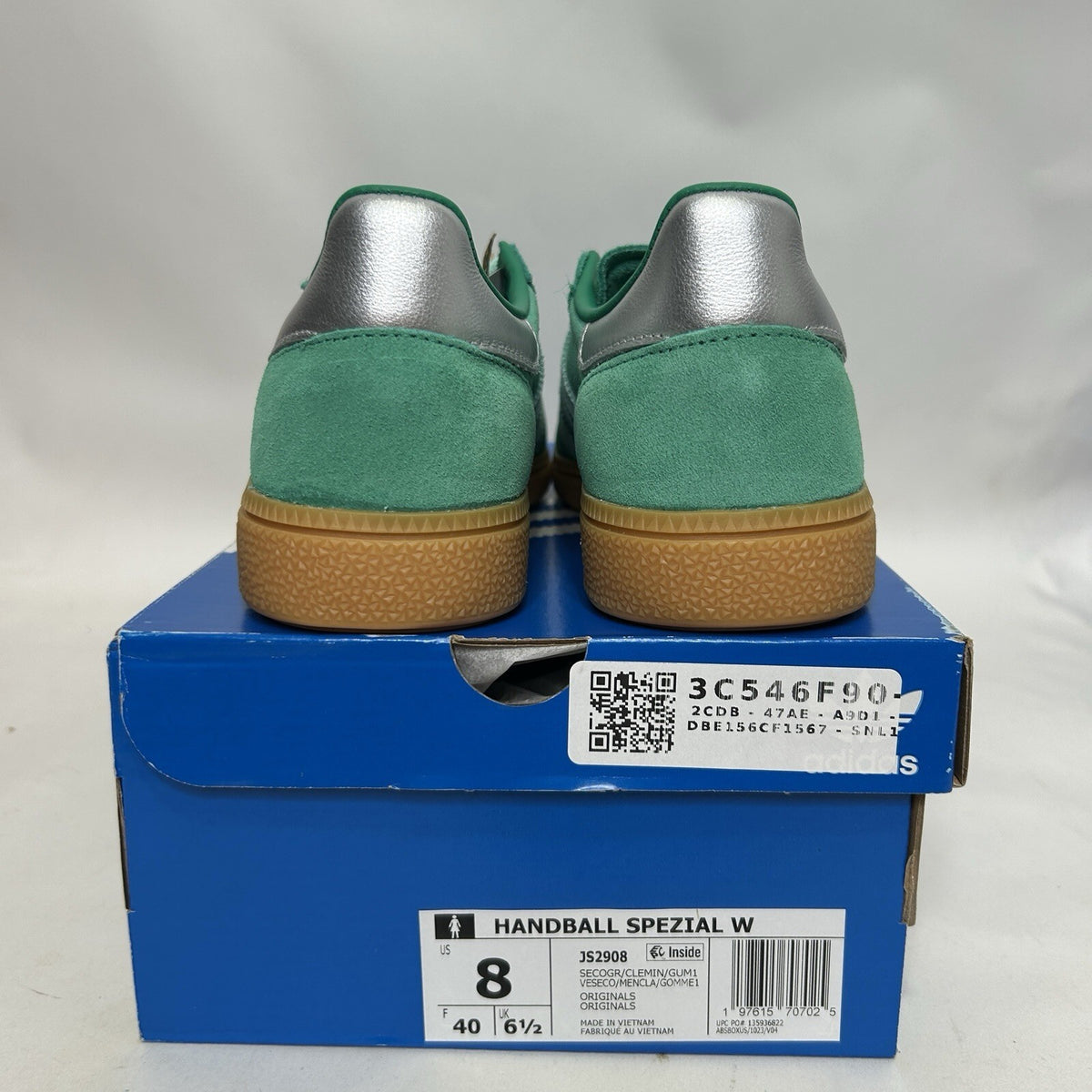 adidas Handball Spezial WMNS “Semi Court Green Silver” JS2908 Women’s 8 New