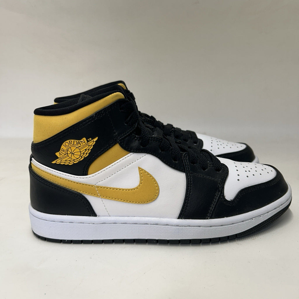 Nike Jordan 1 Mid Retro “Pollen/Yellow Black White” 554724-177 Men’s 8 Worn