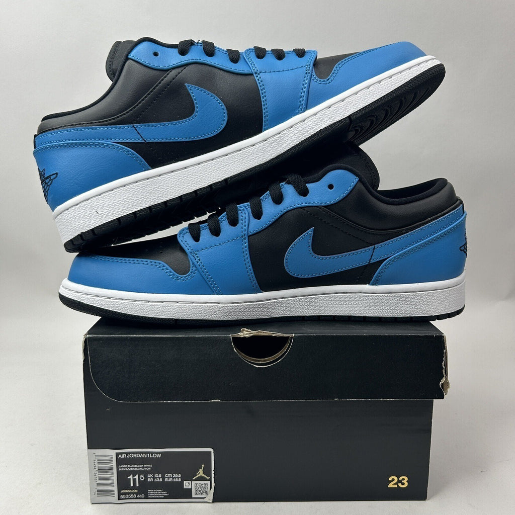 Nike Air Jordan 1 Low Retro “Laser Blue Black” 553558-410 Men’s 11.5 New