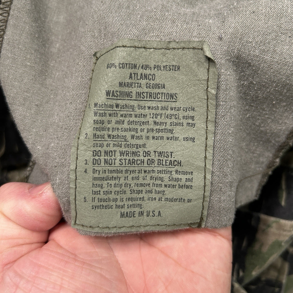 Vintage Atlanco Military Cargo Shorts Tiger Stripe Camouflage USA Large Regular