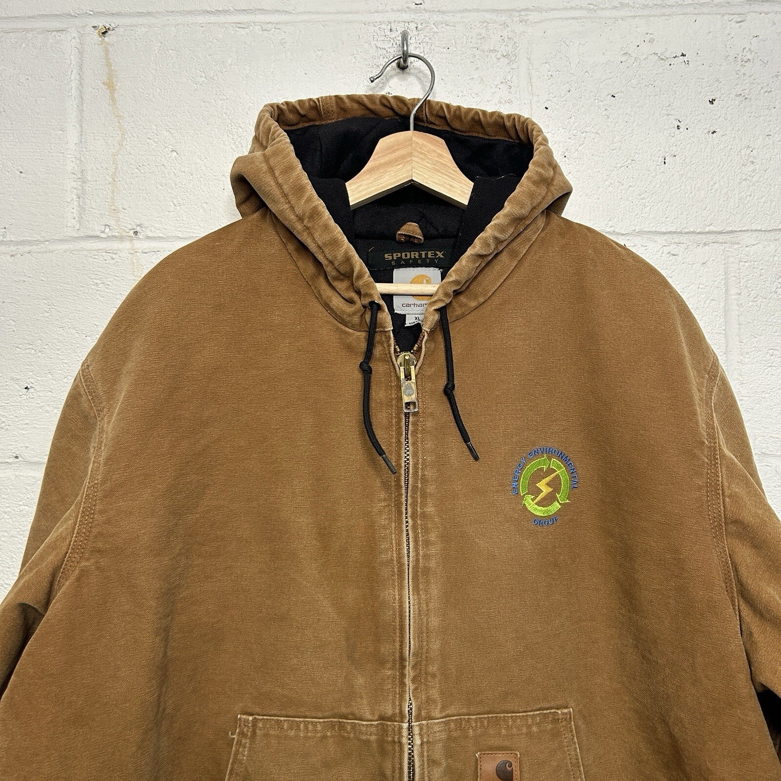 Carhartt Hooded Quilt-Lined Active Jacket “Brown” J130-211 Men’s X-Large