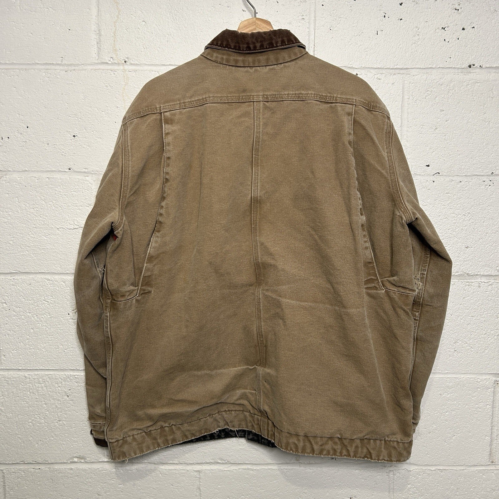 Y2K Carhartt Sandstone Multi-Pocket Jacket “Frontier Brown” J285 FRB Men’s Large