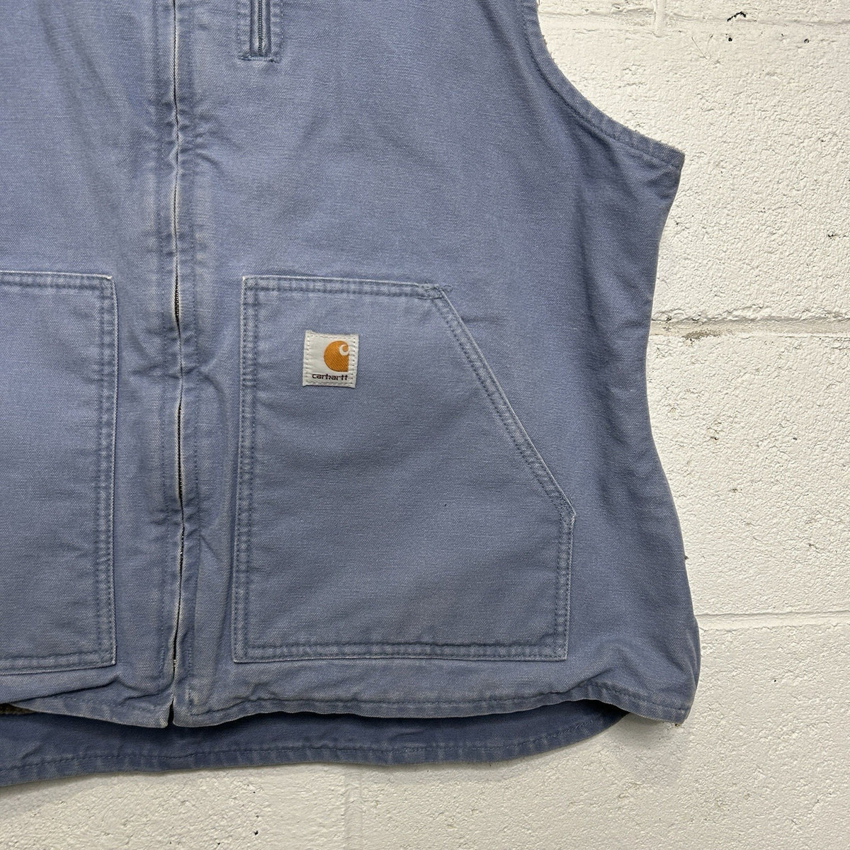 Vintage Carhartt Sherpa-Lined Mock-Neck Vest “Coastline” WV001 CUB Women’s 2XL