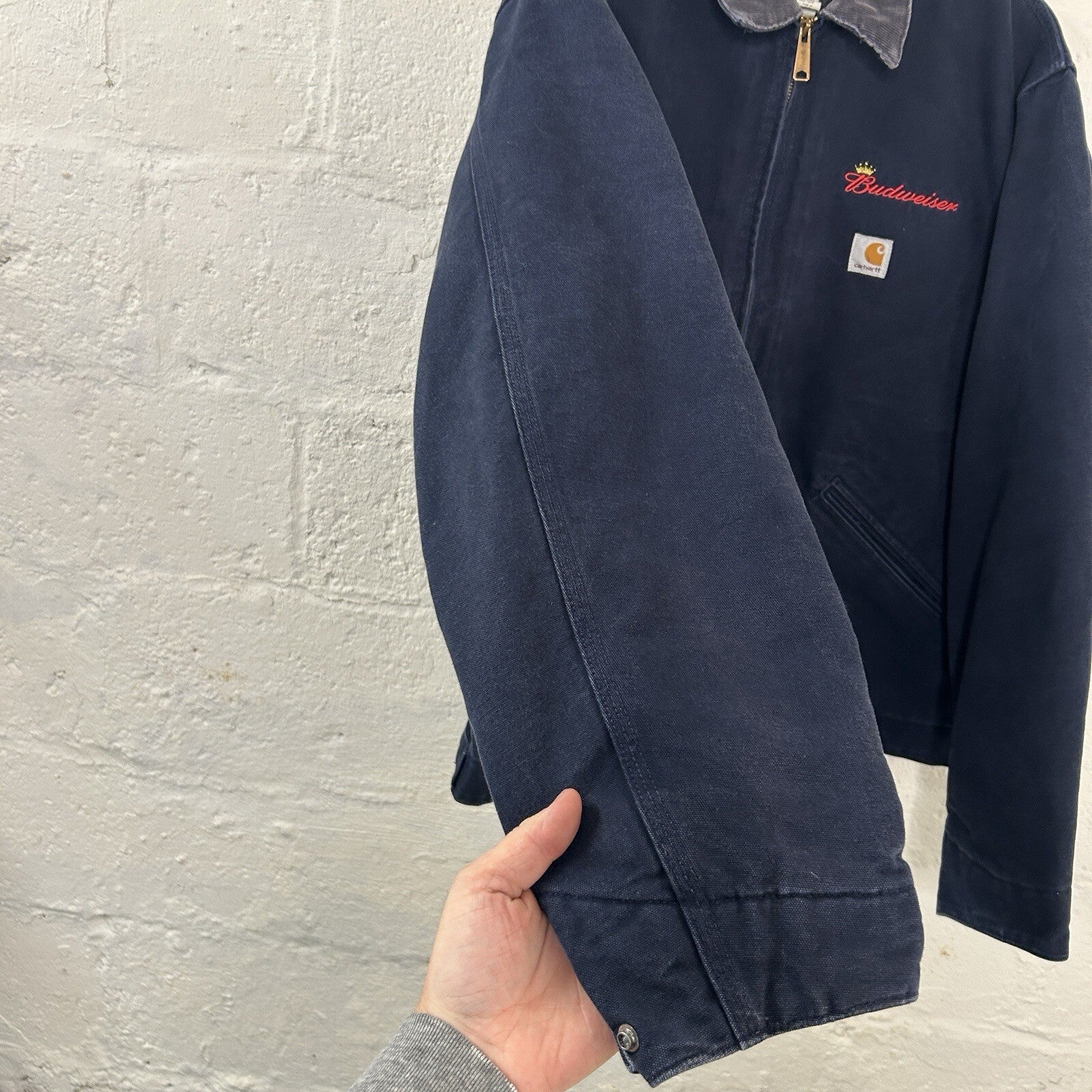 Vintage Carhartt X Budweiser Detroit Jacket “Dark Navy” J172 DNY Men’s X-Large
