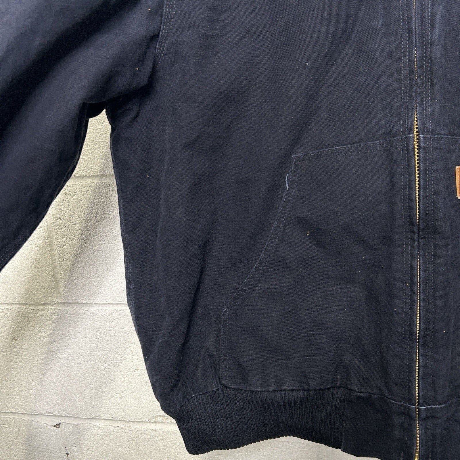 Vintage Carhartt Hooded Active Jacket “Midnight Blue” J130 MDT Men’s X-Large