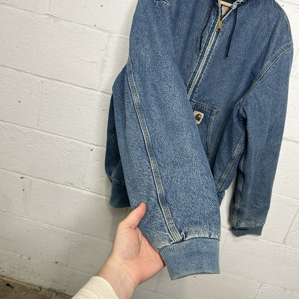 Vintage Carhartt Blanket-Lined Hooded Jacket “Denim” JB698 ASAP Rocky Men’s XL