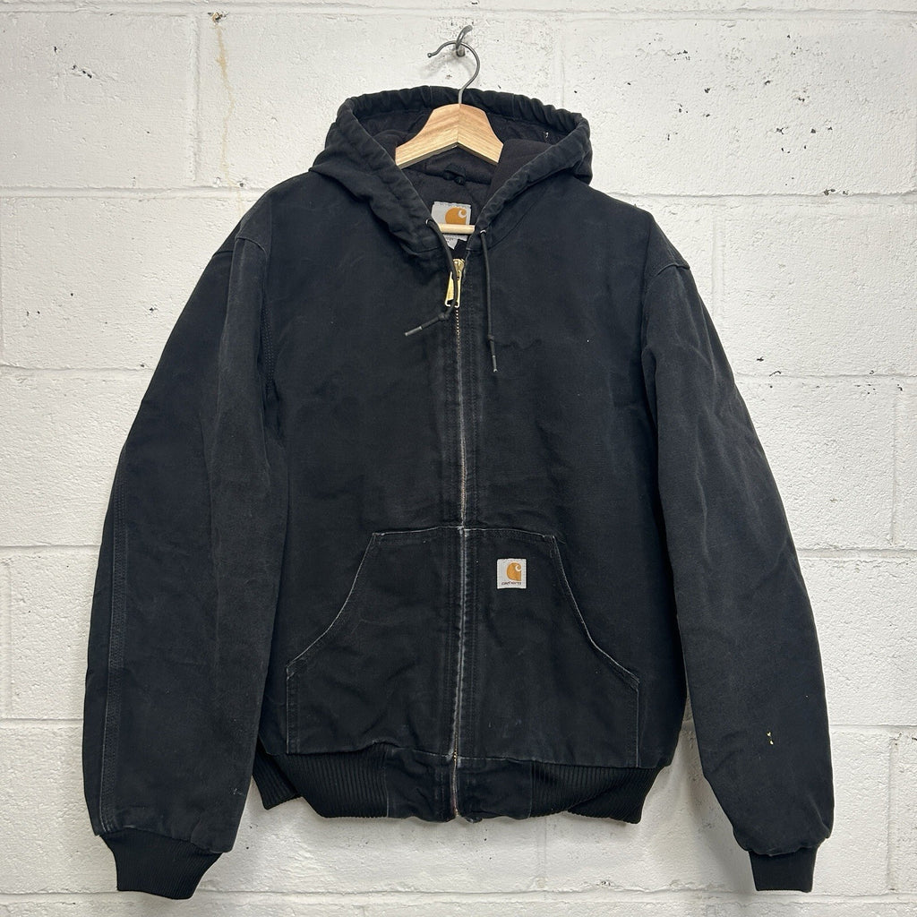 Vintage Carhartt Quilted Hooded Active Jacket “Black” J140 BLK Men’s Medium