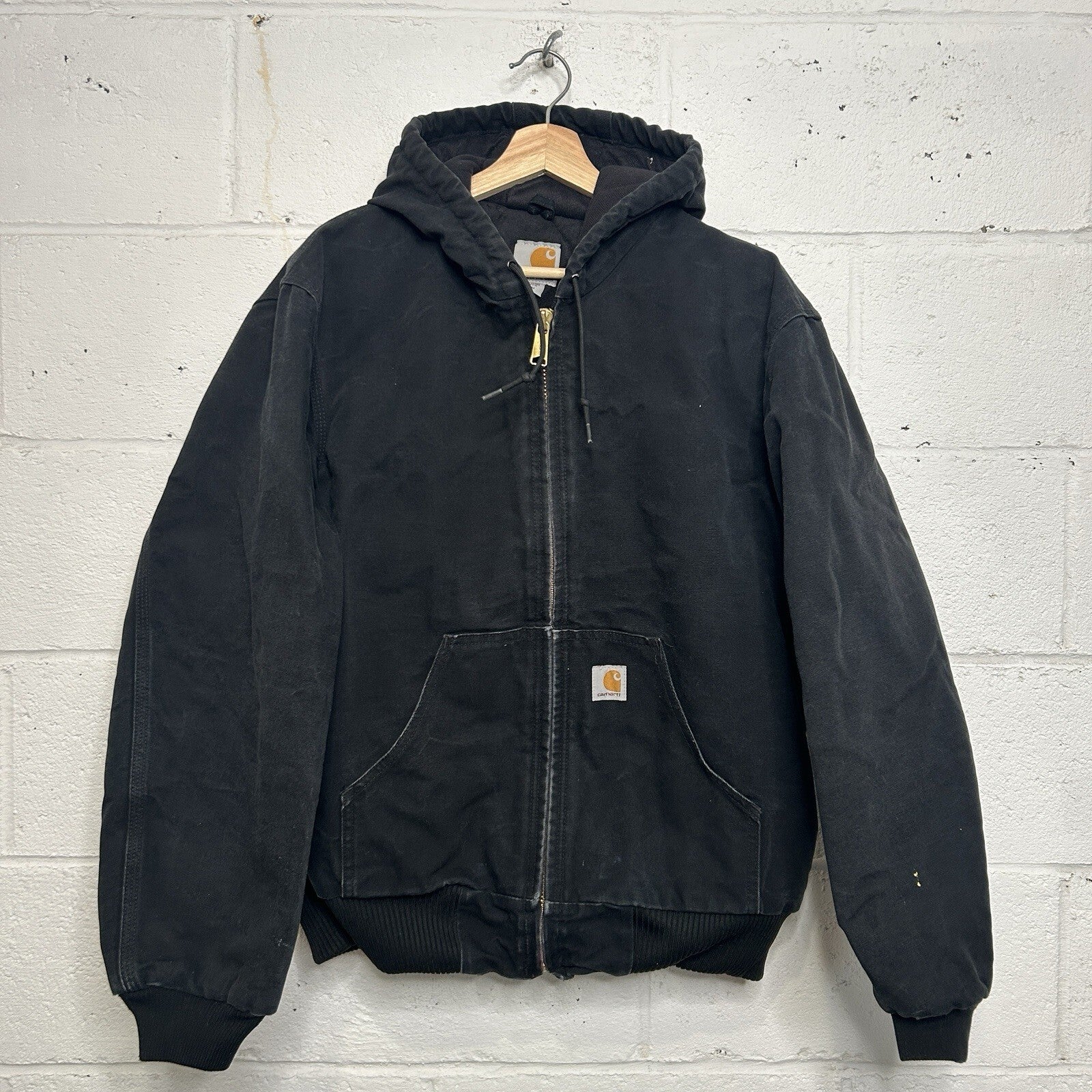 Vintage Carhartt Quilted Hooded Active Jacket “Black” J140 BLK Men’s Medium