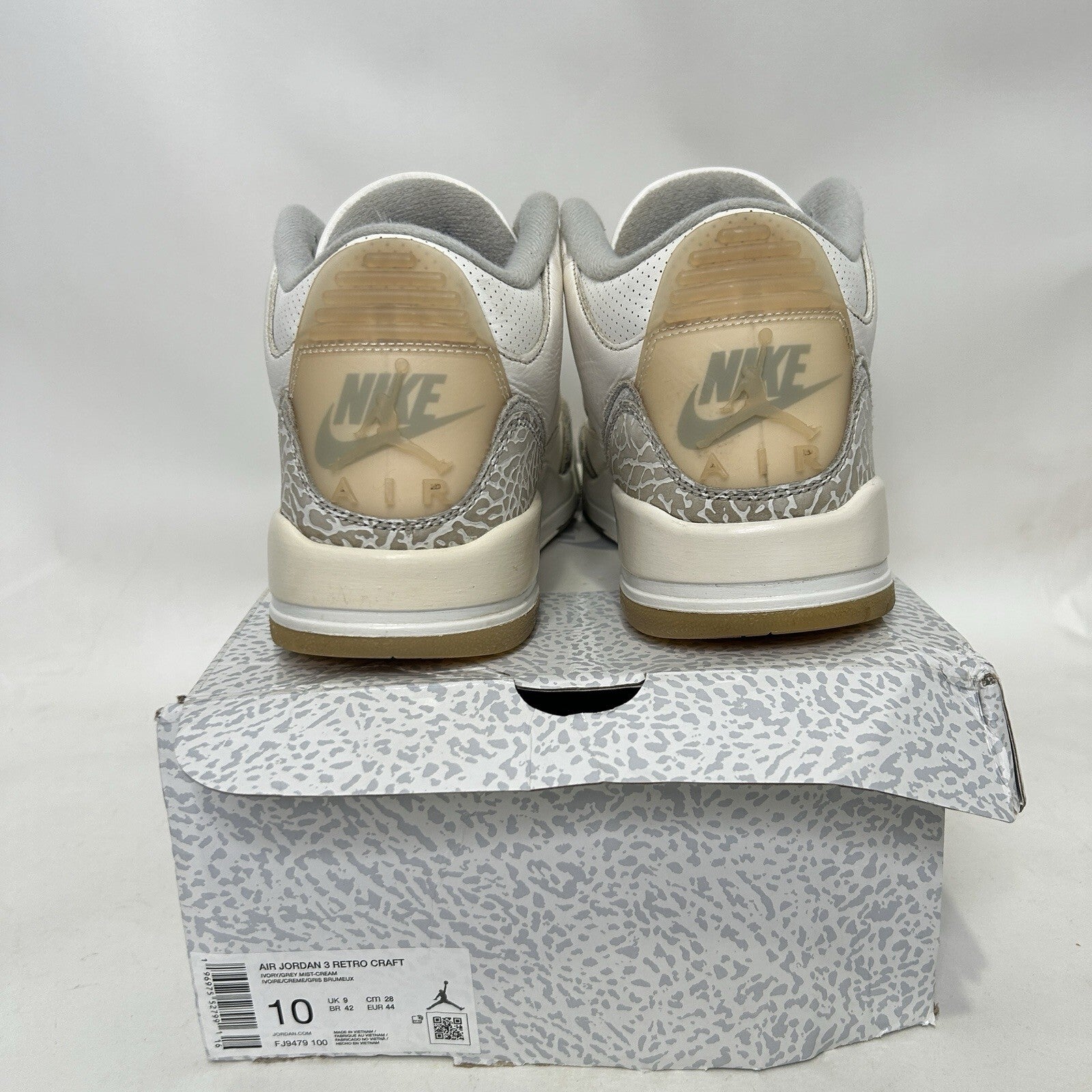 Nike Air Jordan 3 Retro SE Craft “Ivory”  2024 FJ9479-100 Men’s 10 Worn