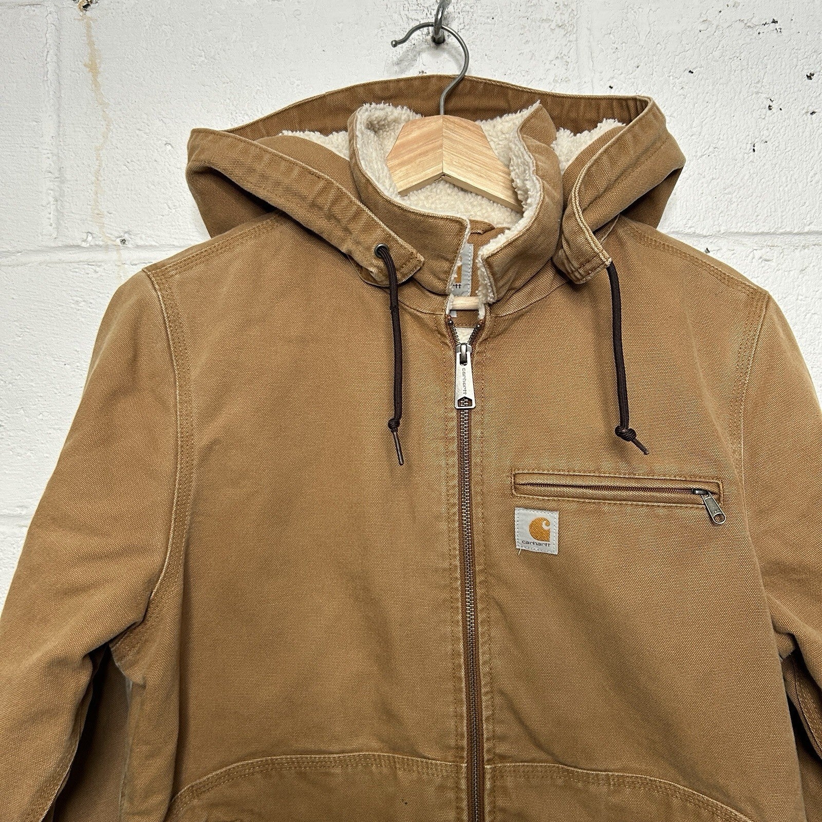 Carhartt Sherpa-Lined Wildwood Jacket “Brown” 100815-211 Women’s Medium