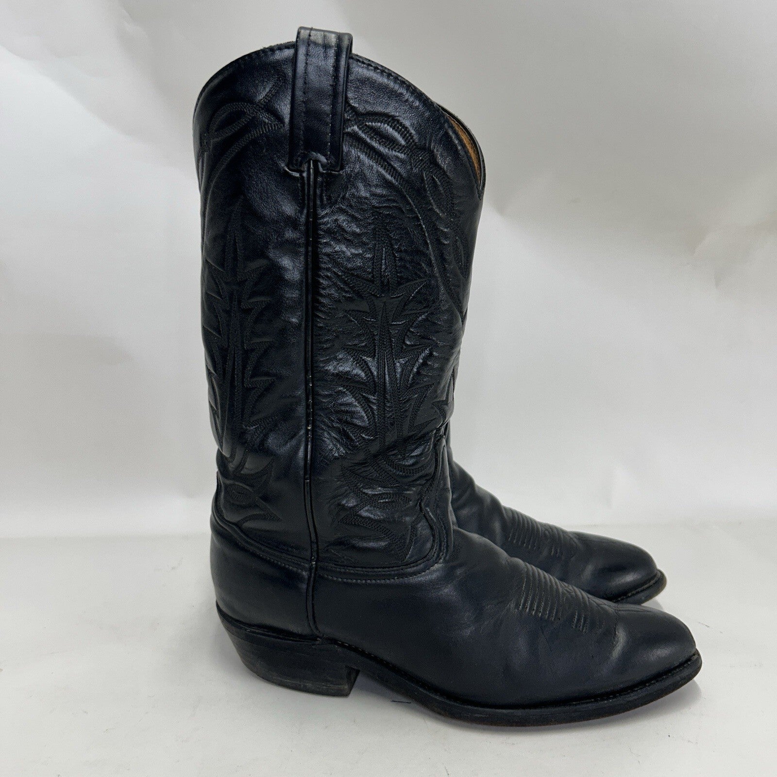 Vintage Tony Lama Style 2993 Western Cowboy Boots “Black” Men’s 9D