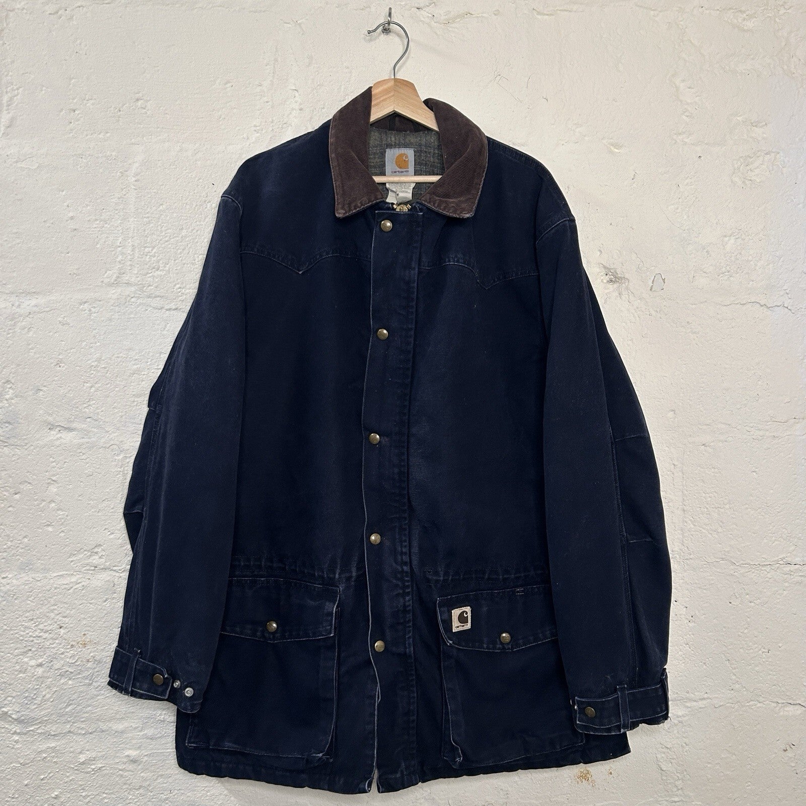 Vintage Carhartt Blanket-Lined Barn Jacket “Midnight Blue” C52 MDT Men’s Large