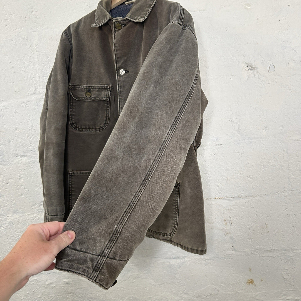 Vintage Faded Carhartt Blanket-Lined Chore Coat “Chestnut” CB182 Men’s Large