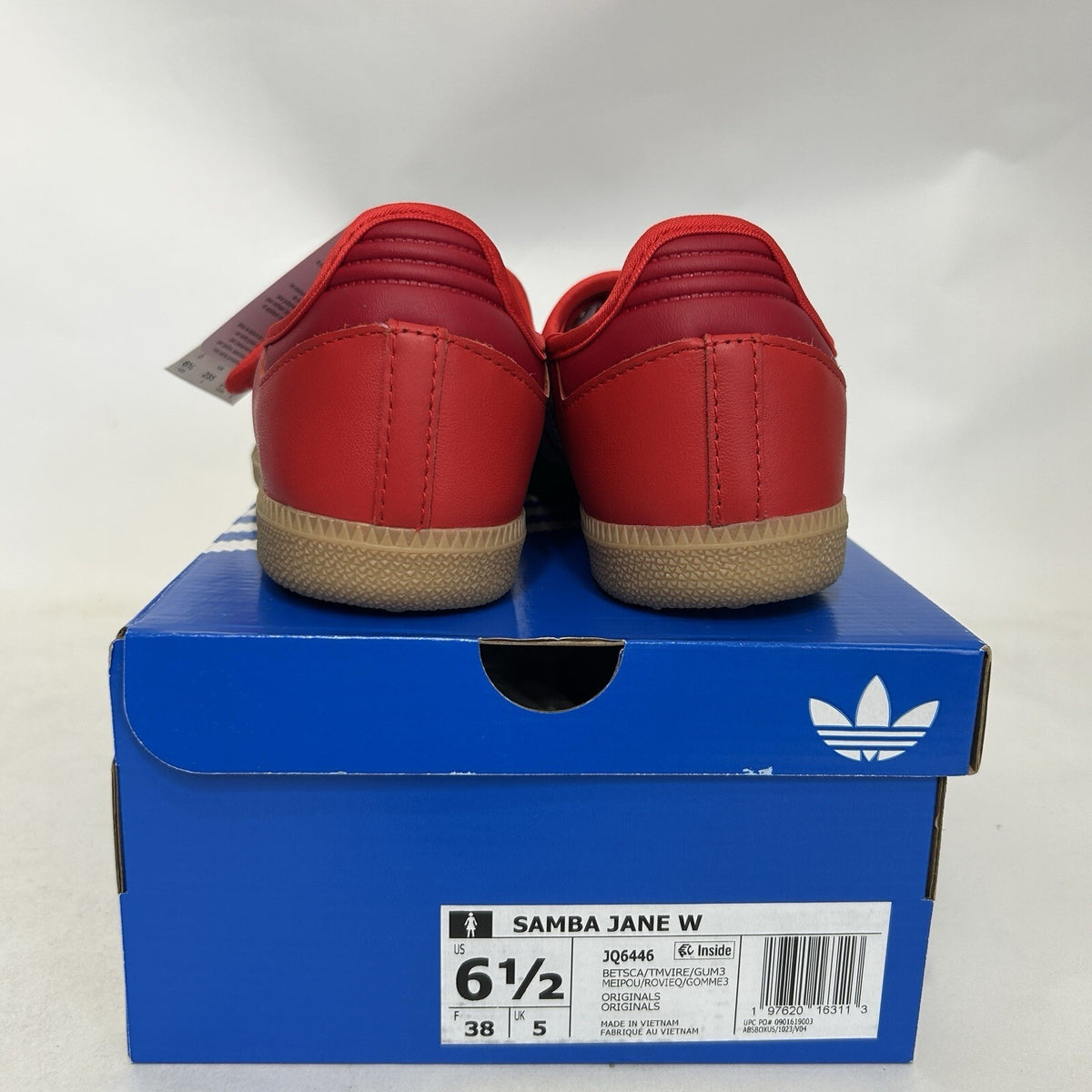 Adidas Samba Jane WMNS “Scarlet Red White Gum” JQ6446 Women's 6.5 New