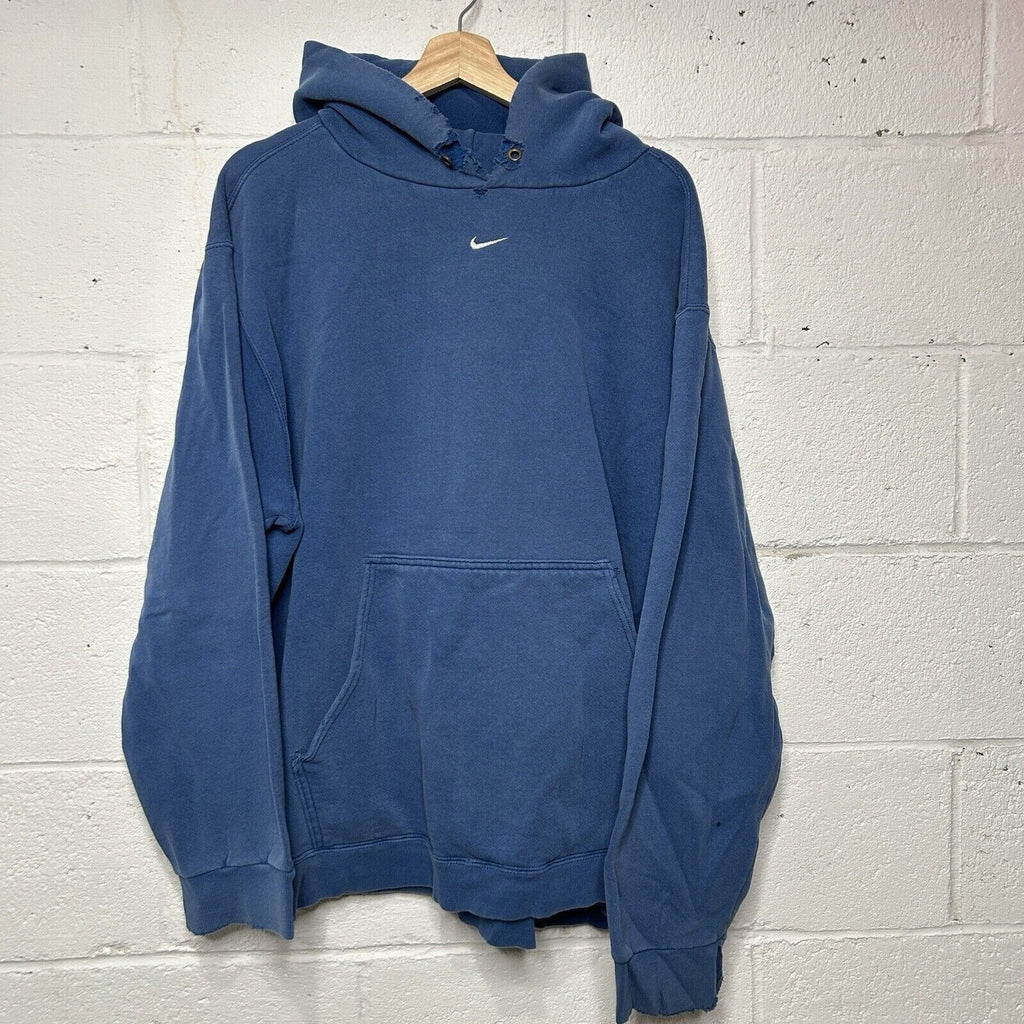 Vintage 90s Nike White Tag Center Swoosh Hoodie “Royal Blue” 2024