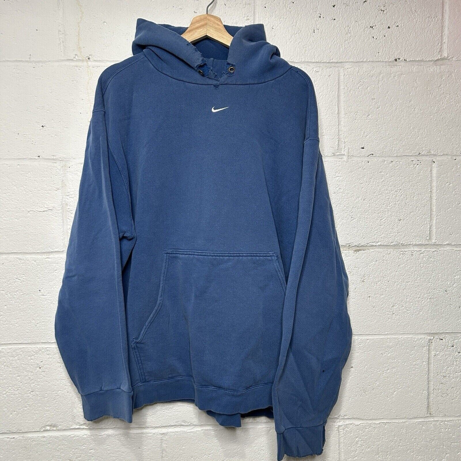 Vintage 90s Nike White Tag Center Swoosh Hoodie “Royal Blue” 2024