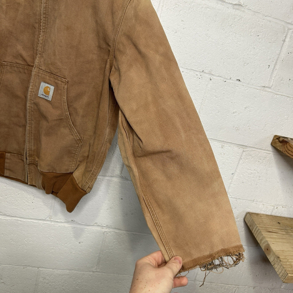 Vintage Carhartt Plaid-Lined Hooded Active Jacket “Brown” Men’s Small
