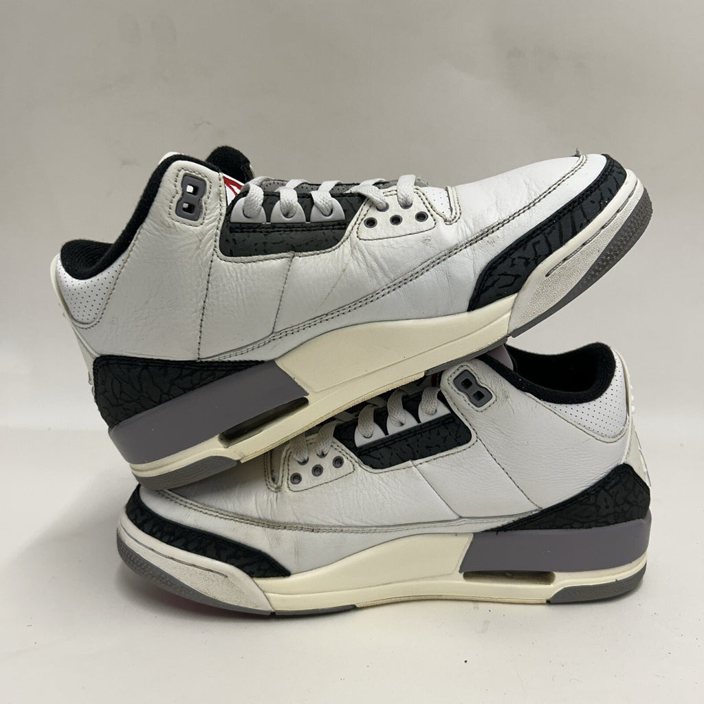 Nike Air Jordan 3 Retro “Cement Grey White Fire Red” CT8532-106 Men’s 9 Worn