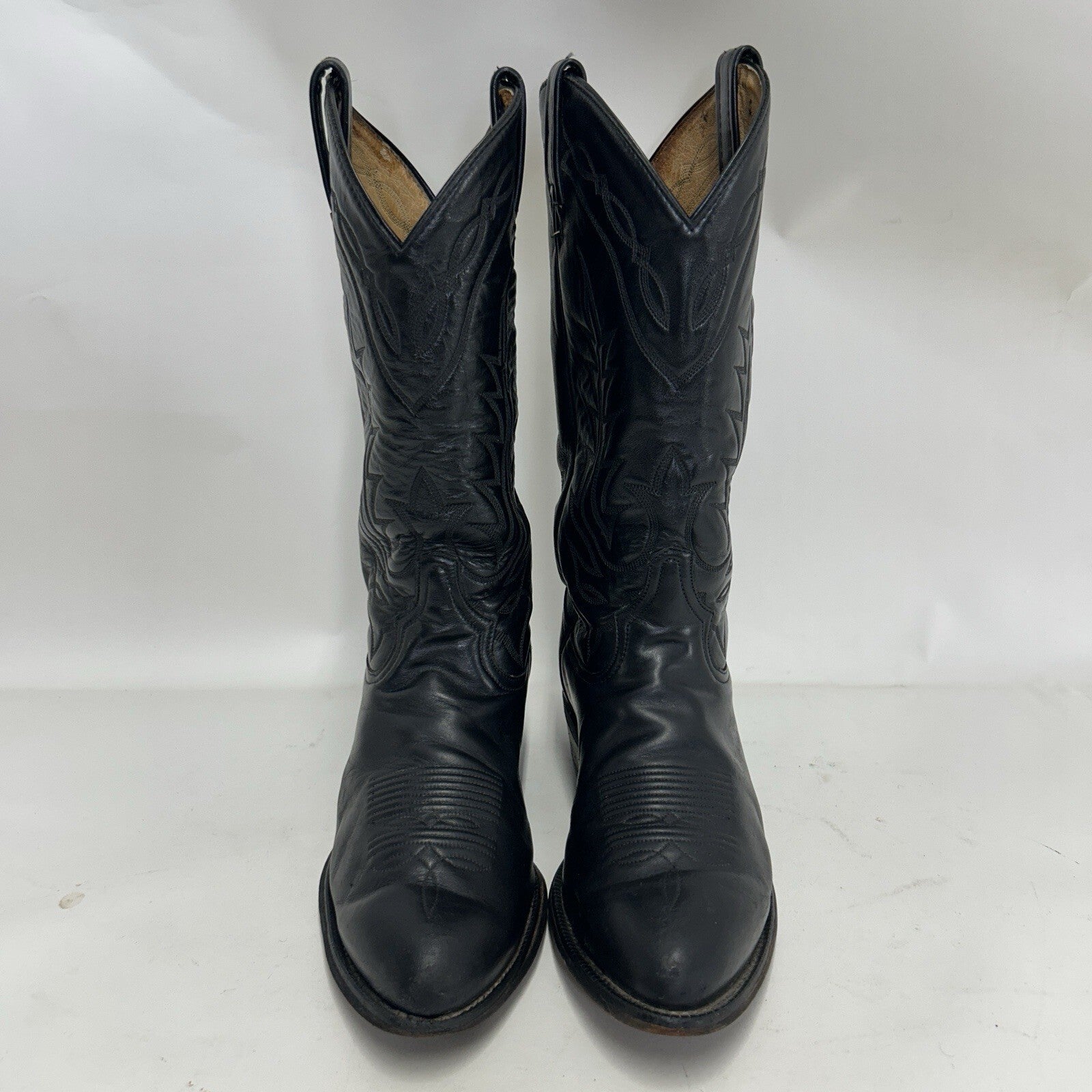 Vintage Tony Lama Style 2993 Western Cowboy Boots “Black” Men’s 9D