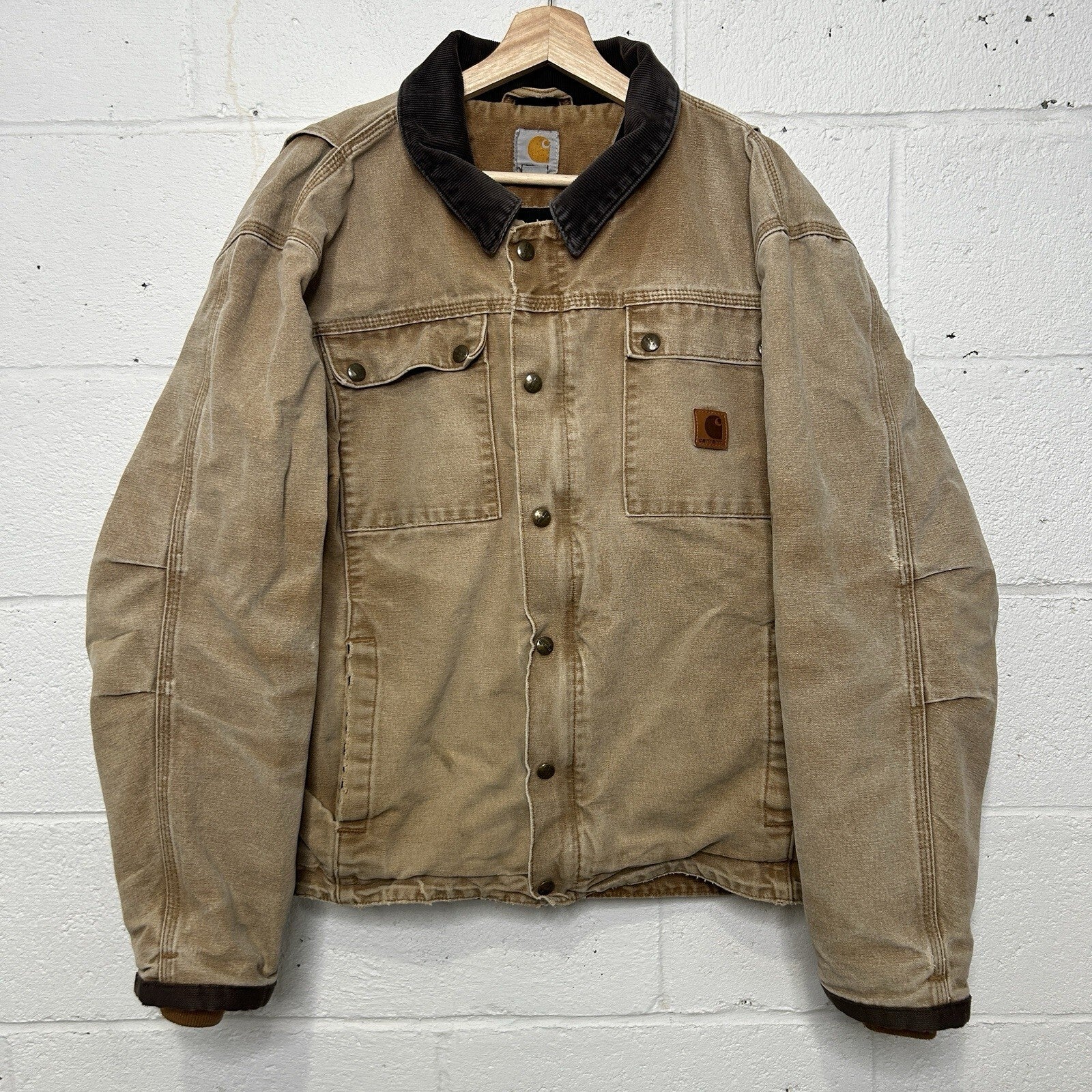 Carhartt Quilted Canvas Tractor Jacket “Brown” 103194-211 Men’s Large