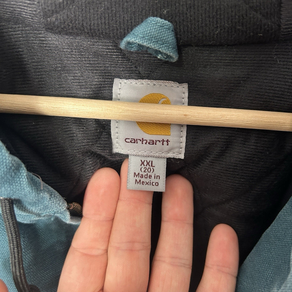 Y2K Carhartt Quilted Active Jacket “Teal Blue” WJ130-443