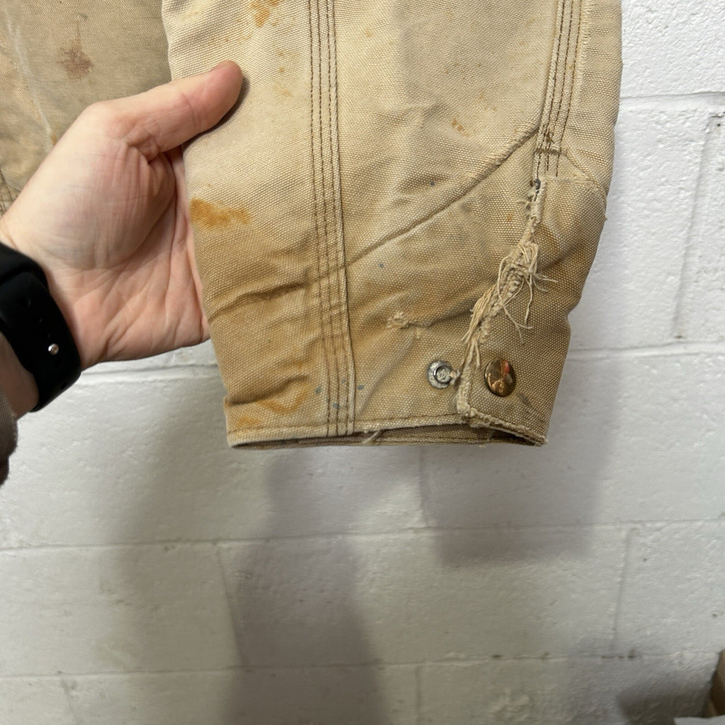 Vintage Carhartt Blanket-Lined Detroit Jacket “Brown” J01 BRN Men’s Large Worn