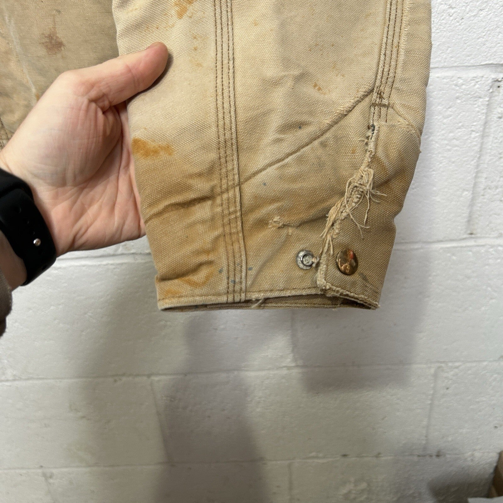 Vintage Carhartt Blanket-Lined Detroit Jacket “Brown” J01 BRN Men’s Large Worn