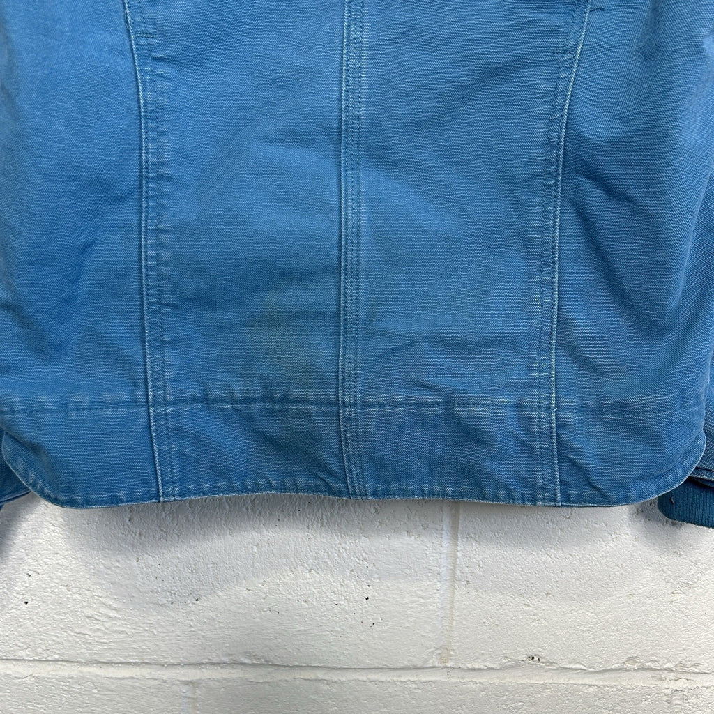 Y2K Carhartt Sherpa-Lined Hooded Detroit Jacket “Blue Topaz” WJ141 431 Women’s S