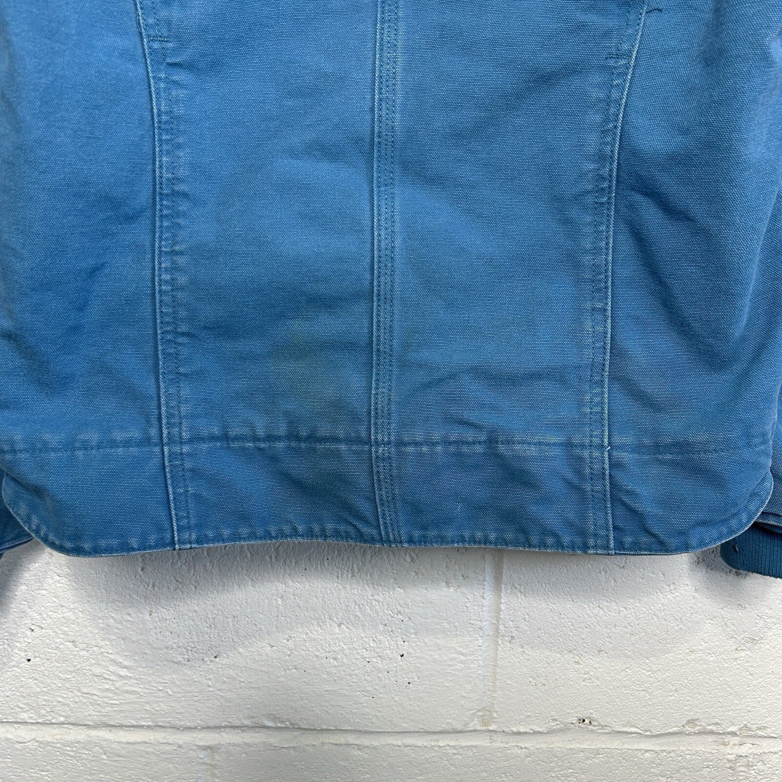 Y2K Carhartt Sherpa-Lined Hooded Detroit Jacket “Blue Topaz” WJ141 431 Women’s S