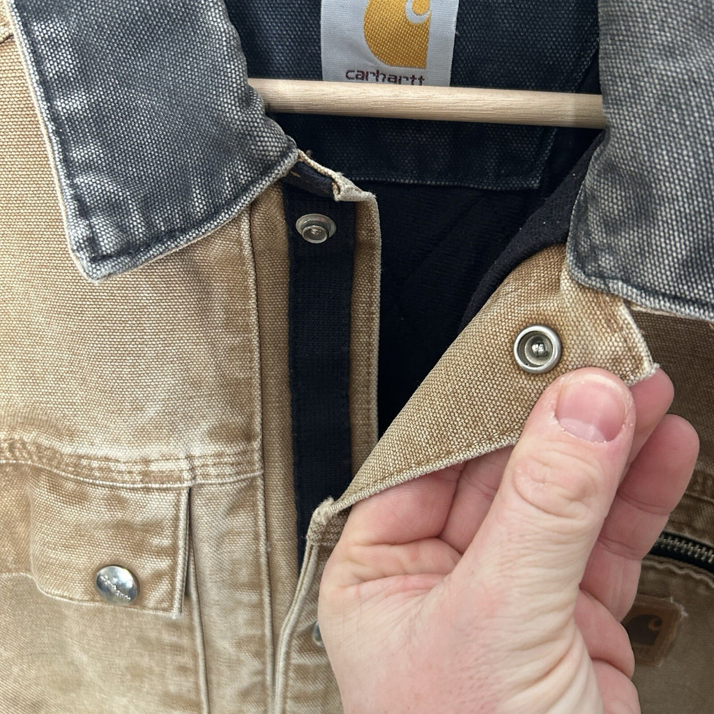 Y2K Carhartt Sandstone Multi-Pocket Jacket “Brown” J285 BRN Men’s Large