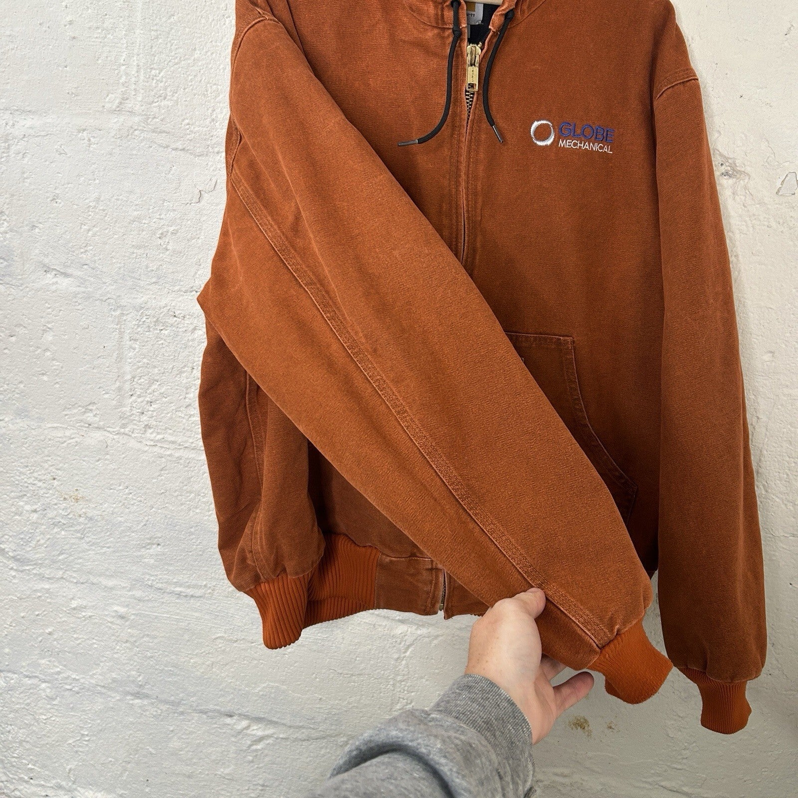 Carhartt Quilted Hooded Active Jacket “Blackened Orange” J130 806 Men’s X-Large