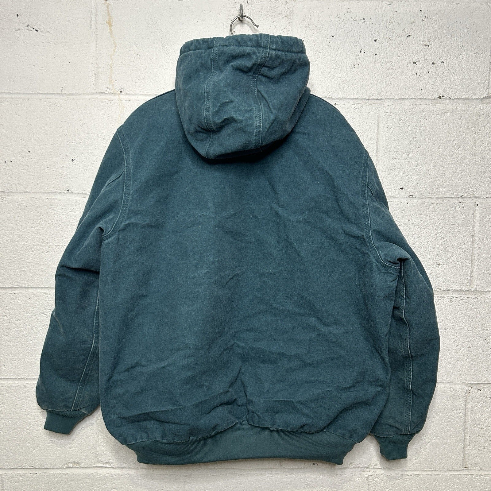 Y2K Carhartt Quilted Hooded Active Jacket “Dark Teal” WJ130-443 Women’s 2XL