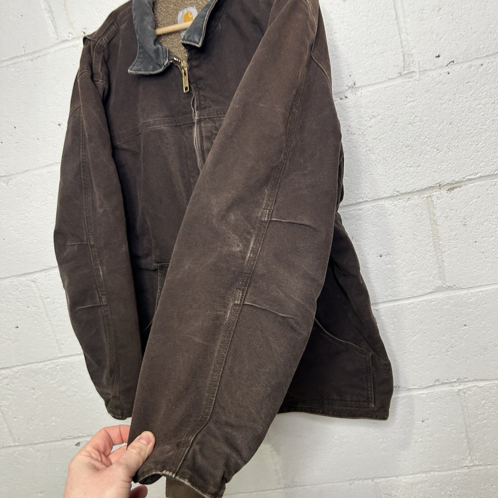 Vintage Carhartt Sherpa-Lined Ridge Jacket “Dark Brown” C61 DKB Men’s Medium
