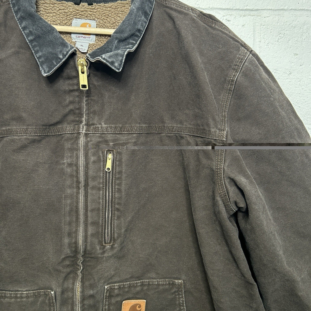 Vintage Carhartt Sherpa-Lined Ridge Jacket “Dark Brown” C61 DKB Men’s X-Large