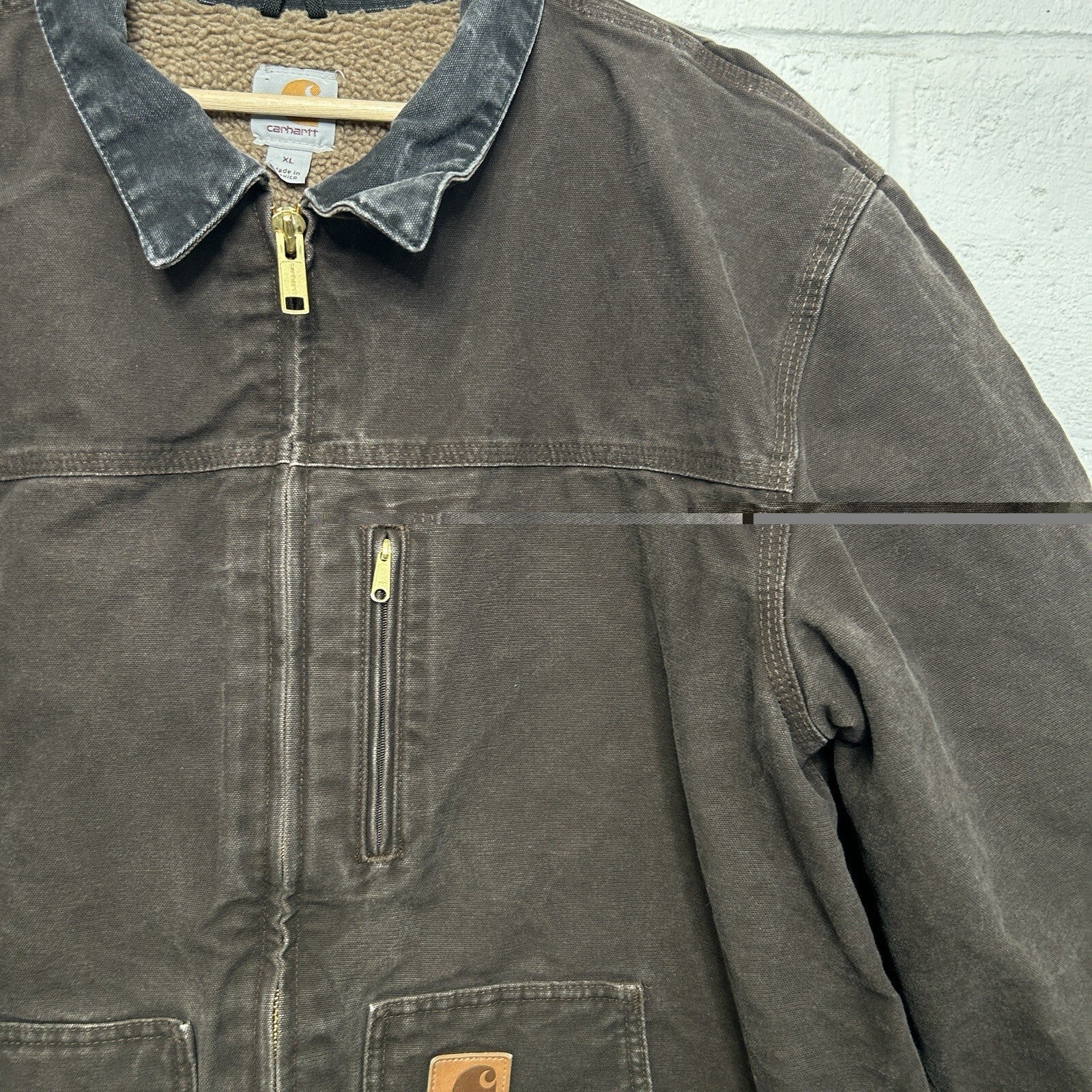 Vintage Carhartt Sherpa-Lined Ridge Jacket “Dark Brown” C61 DKB Men’s X-Large
