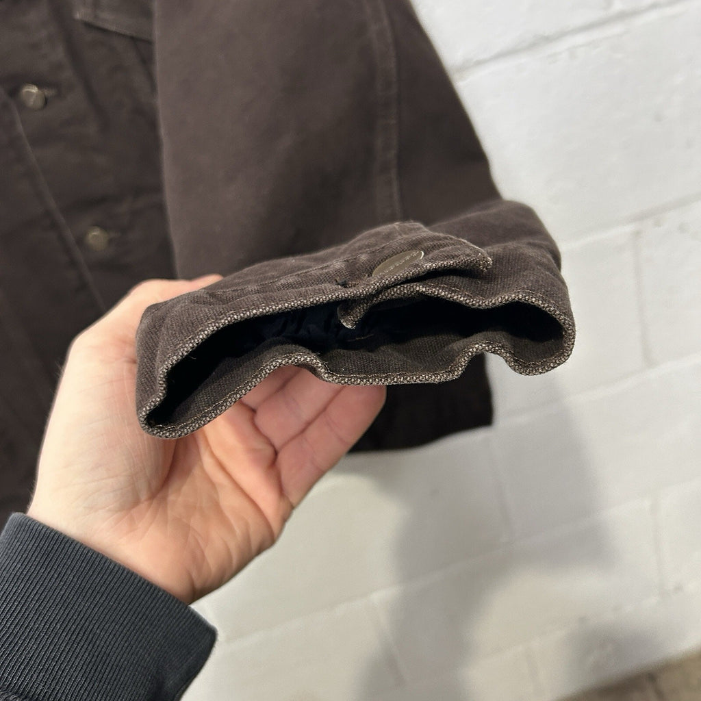 Carhartt Sherpa-Lined Trucker Jacket “Dark Brown” J233 DKB