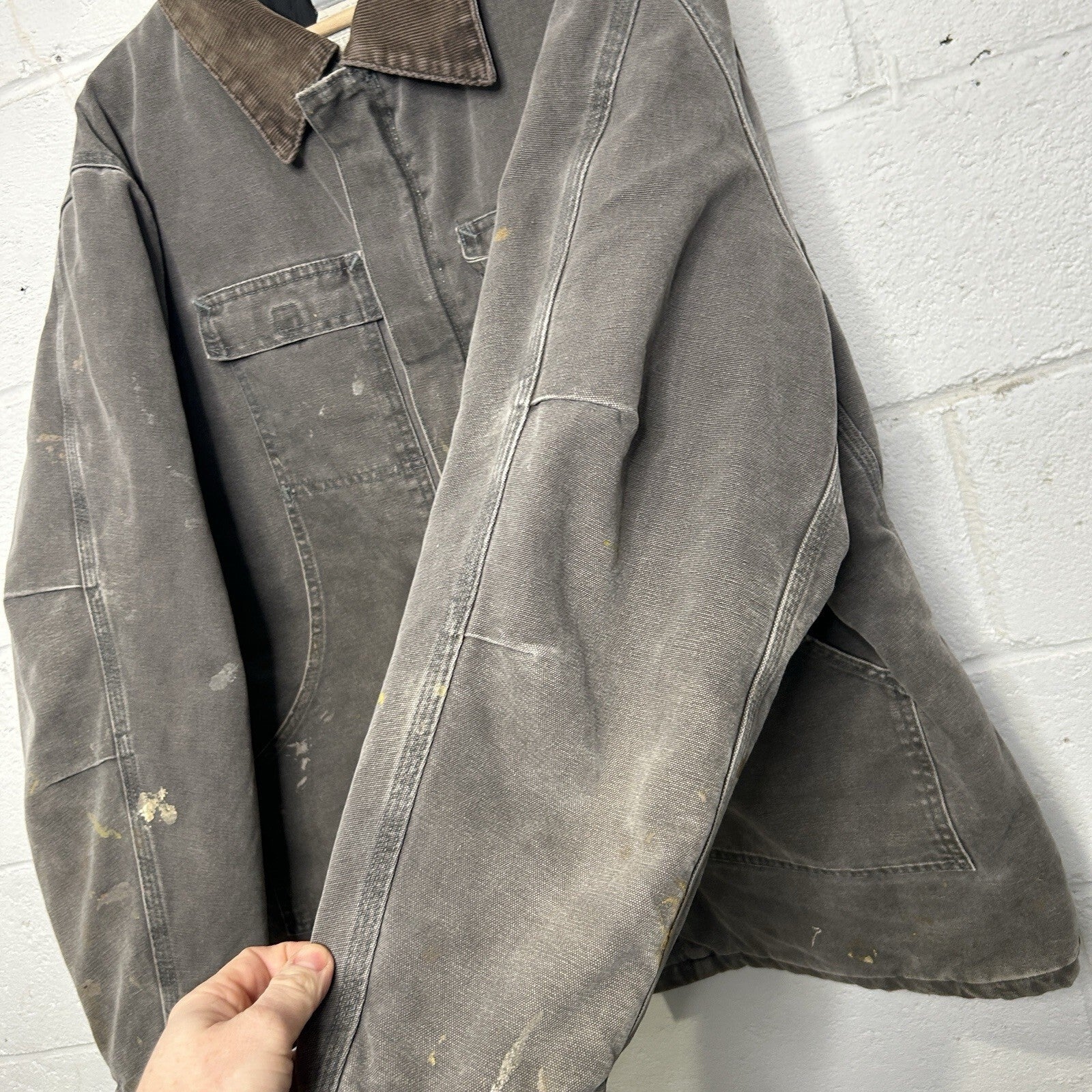 Vintage Carhartt Quilted Arctic Chore Jacket “Cement Grey” C26 CMT Men’s X-Large