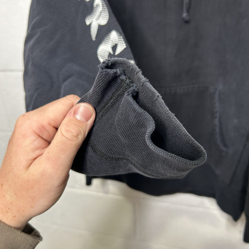 Supreme Gradient Sleeve Logo Hooded Sweatshirt “Black” FW18 Men’s Medium
